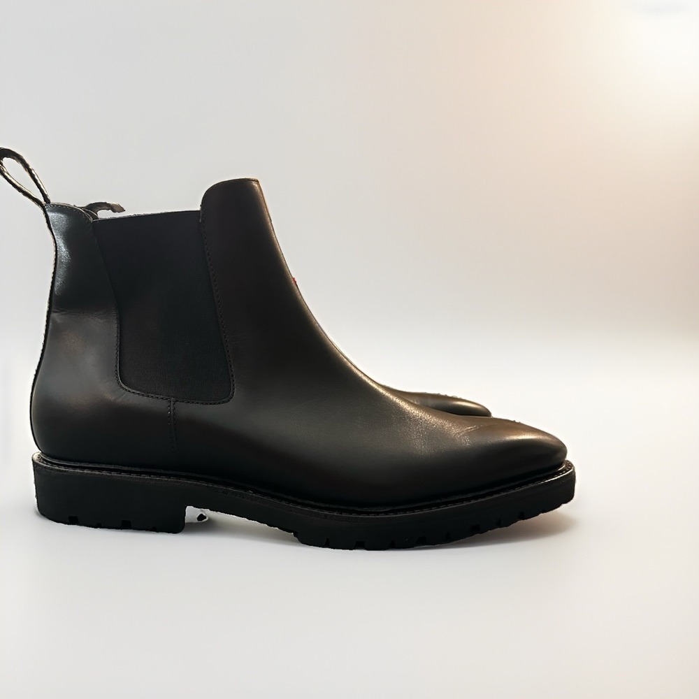 Men's Cobbler Union Black Leather Dress Boots Bennett 722 Men's Size 14